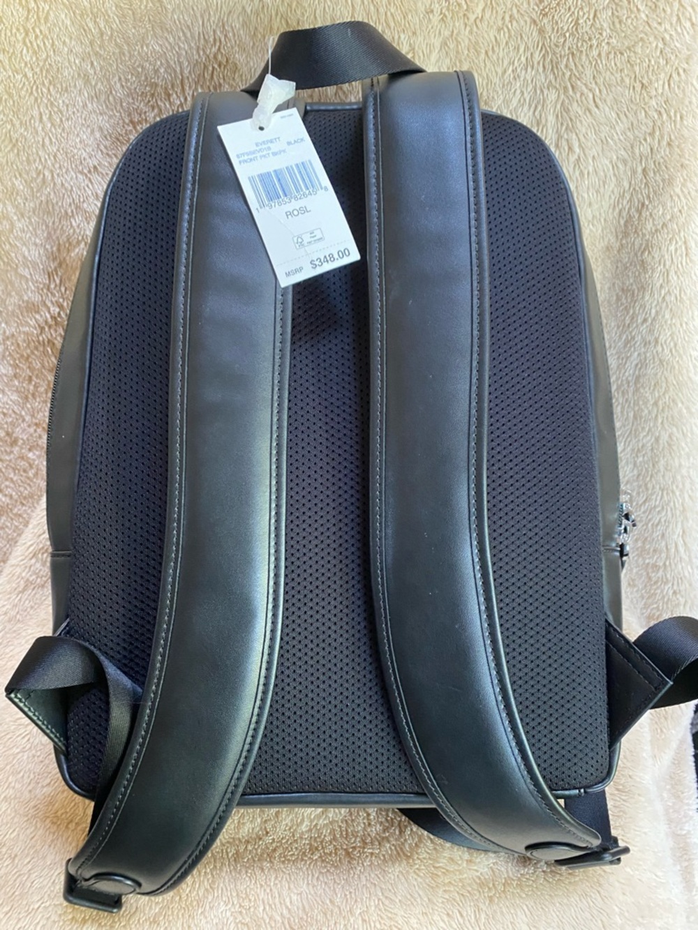 Michael Kors Everett Charcoal Monogram  Travel Backpack with MK Silver accentNWT - Picture 2 of 5
